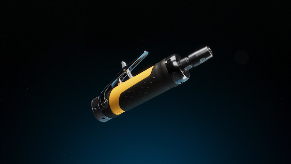 3d render of Atlas copco, die grinder. For Product demo.